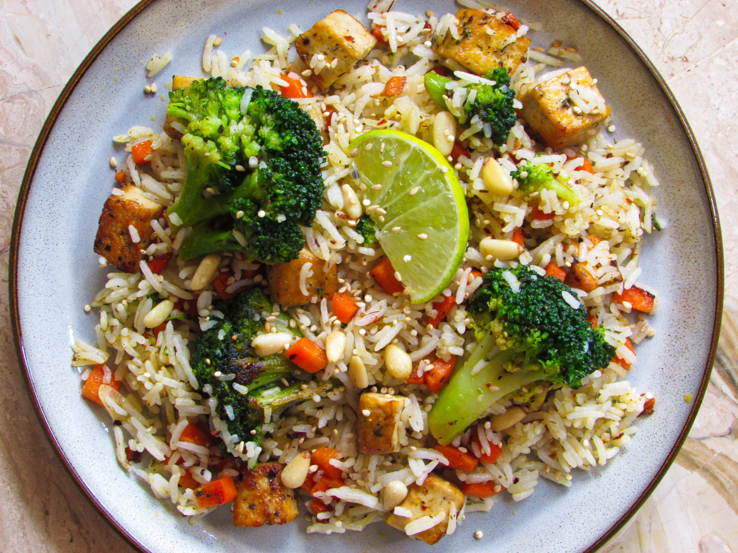 arroz tres delicias vegetariano